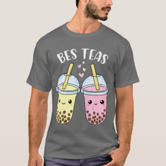 Beseas Besties Kawaii Cute Best Boba Friends famil T-Shirt