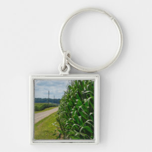 Beside A Corn Field Keychain