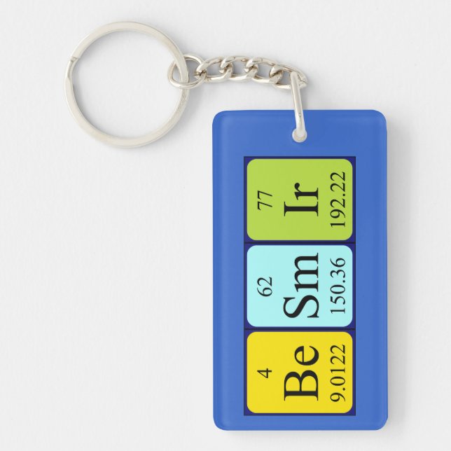 Besmir periodic table name keyring (Front)