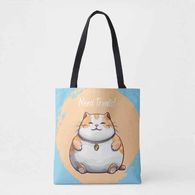 Besoin de soins Sac d'épicerie de chats gras (Devant)