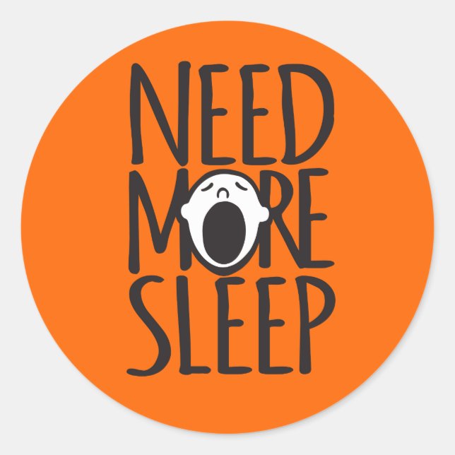 Besoin d'un autocollant jaune orange de sommeil (Devant)