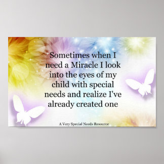 Besoins spéciaux Poster papillon Miracle