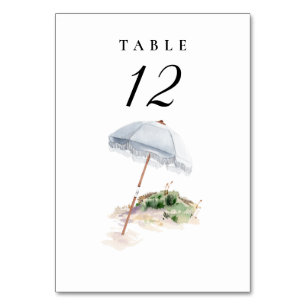 Bespoke Beach Wedding Table Number