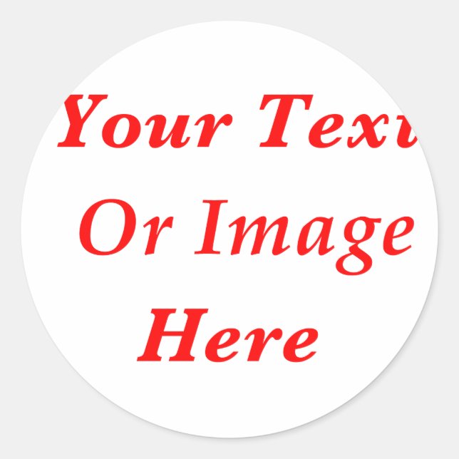 Bespoke Custom Classic Round Sticker (Front)