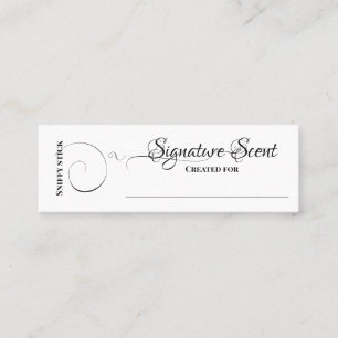 Bespoke fragrance personal scent sniff note mix mini business card