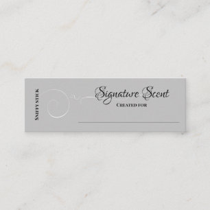 Bespoke fragrance personal scent sniff note mix mini business card