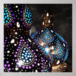 Bespoke Gourd Turkish Lanterns Poster