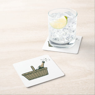 Bespoke Manhattan Art Deco Acrylic Masterpiece Square Paper Coaster