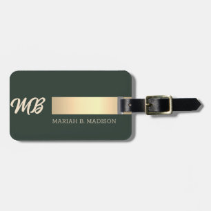  Bespoke Metallic Look Script Personalized Luggage Tag