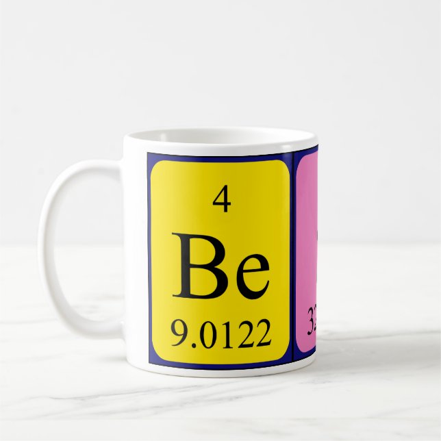 Bess nom de table périodique mug (Gauche)