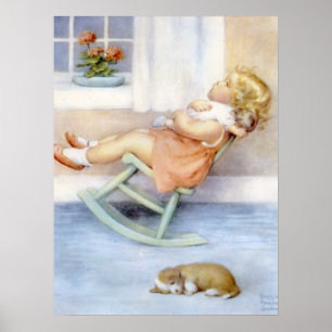 Bessie Pease Guttman Adorable Little Toddler Girl Poster