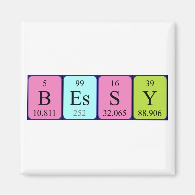 Bessy periodic table name magnet (Front)