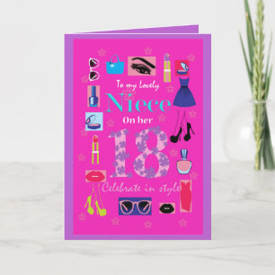 Best 18th birthday card for a glamourous niece