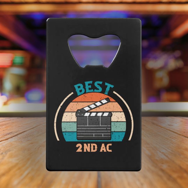 Best 2nd AC Retro - Camera Team Gift Credit Card Bottle Opener (Creator Uploaded)