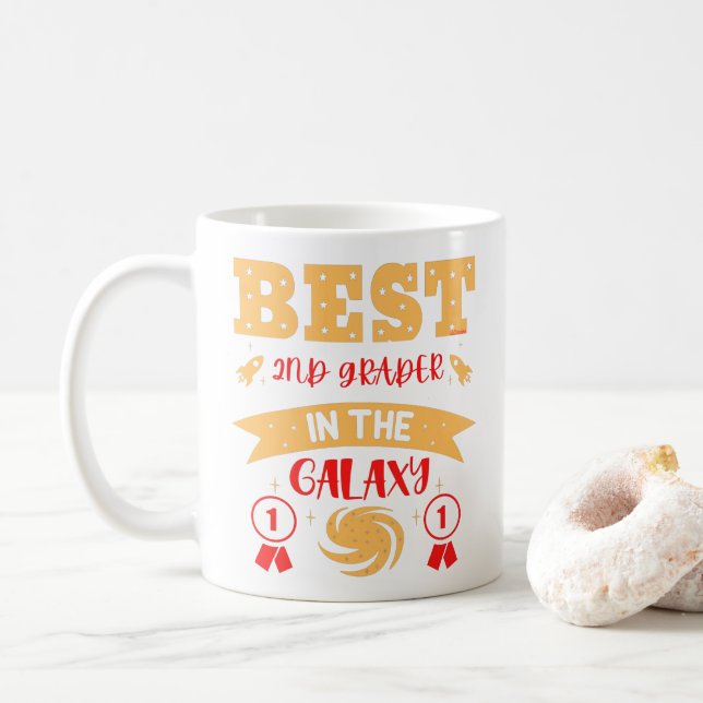 BEST 2ND GRADER IN THE GALAXY funny cute           Coffee Mug (With Donut)