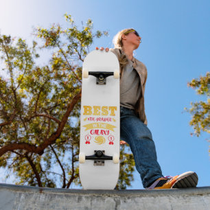 BEST 4TH GRADER IN THE GALAXY funny cute           Skateboard