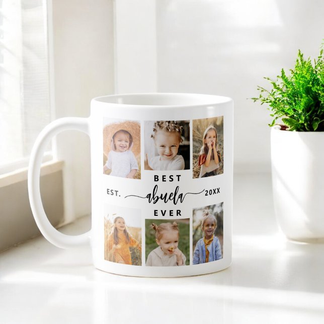 Best Abuela Ever - Grandchildren Photo Collage Coffee Mug (Creator Uploaded)