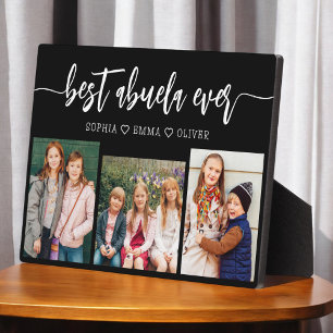 Best Abuela Ever - Grandchildren Photo Collage Plaque