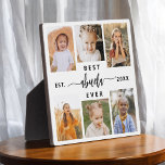 Best Abuela Ever - Grandchildren Photo Collage Plaque<br><div class="desc">Celebrate the "Best Abuela Ever" with this personalized Grandchildren Photo Collage Plaque. This heartfelt gift showcases a beautifully arranged collage of cherished photos capturing special moments, complemented by a loving message. Crafted from high-quality materials with an elegant finish, it's perfect for displaying at home as a cherished keepsake. Ideal for...</div>