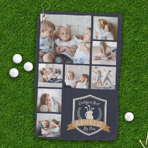 Best Abuelo By Par   Photo Collage Golf Towel