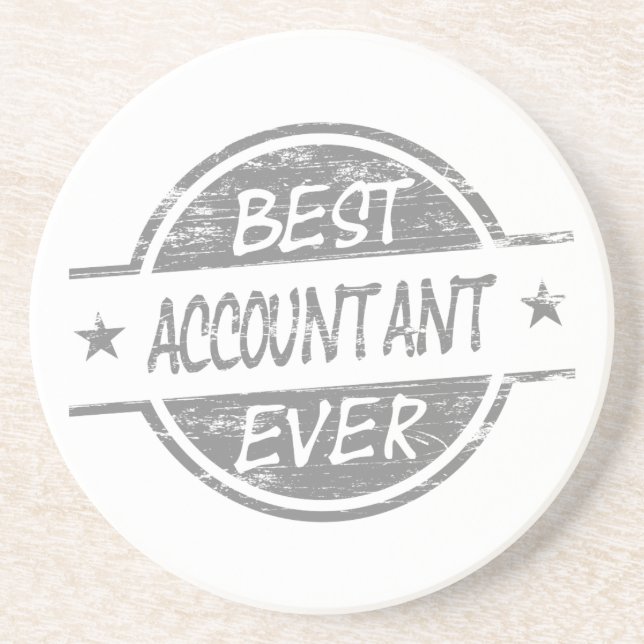 Best Accountant Ever Grey Coaster (Front)
