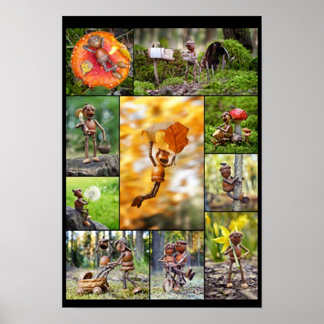 Best acorn elves photos mosaic  poster (Front)