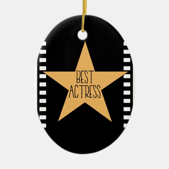 "BEST ACTRESS" CERAMIC ORNAMENT (Front)