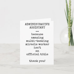 Best Admin Assistant Ever, Appreciation Card