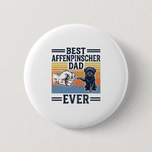 Best Affenpinscher Dad Ever Vintage Dog Shirt_1 2 Inch Round Button
