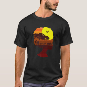 Best African Queen Gift   Black Roots Safari Lover T-Shirt
