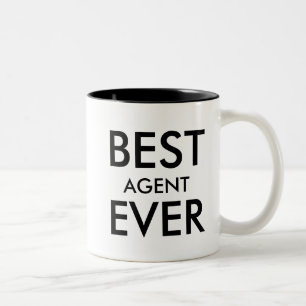 Best Agent Ever Office Gift to personalize Two-Tone Coffee Mug