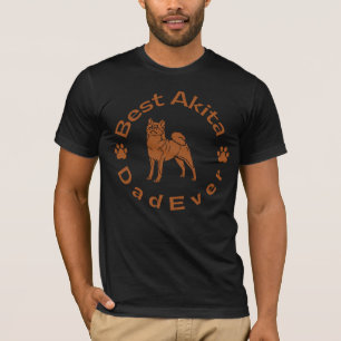 Best Akita Dad Ever Funny Father Day T-Shirt