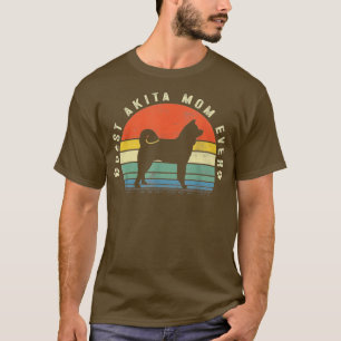 Best Akita Mom Ever Vintage Retro T-Shirt