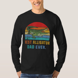 Best Alligator Dad Ever Animal Love Retro Vintage T-Shirt