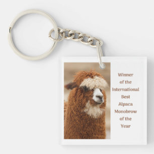 Best Alpaca Monobrow Keychain