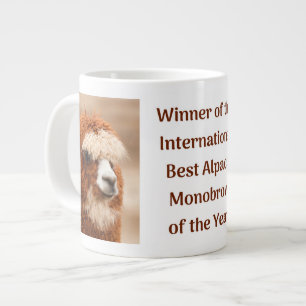 Best Alpaca Monobrow Large Coffee Mug