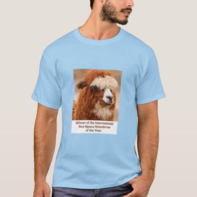 Best Alpaca Monobrow T-Shirt (Front)