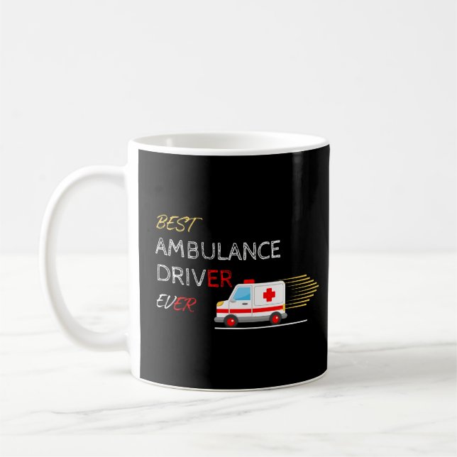 Best Ambulance Driver Lover Gift Emergency Coffee Mug (Left)
