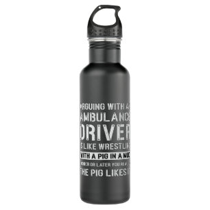 Best Ambulance Driver Paramedic Emergency Emt Ems 710 Ml Water Bottle