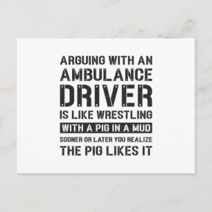 Best Ambulance Driver Paramedic Emergency Funny Postcard