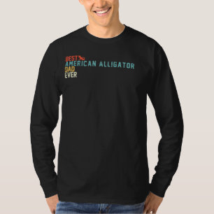 Best American Alligator Dad Ever Retro Vintage T-Shirt