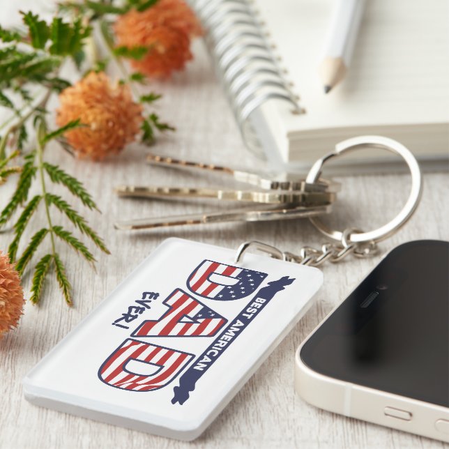 Best American Dad Ever Keychain (Front Right)