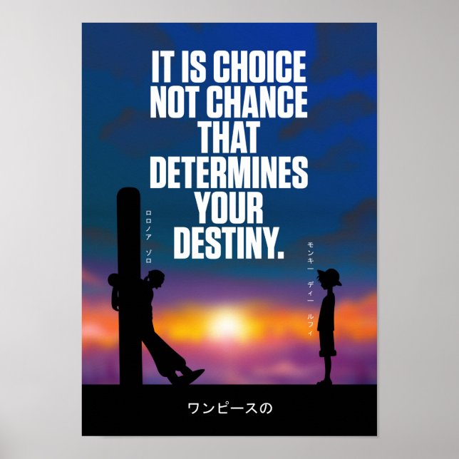 Best Anime Quotes About Destiny Poster (Front)