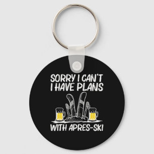 Best Apres Ski Art For Men Women Skiing Skier Wint Keychain