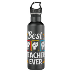 Best ASL Teacher Ever Sign Language Teacher 710 Ml Water Bottle