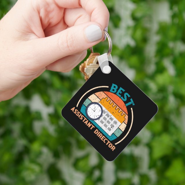 Best Assistant Director - Retro Style Keychain (Hand)