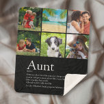 Best Aunt Auntie Ever Modern 6 Photo Collage Sherpa Blanket<br><div class="desc">Personalise with her 6 favourite photos and personalized text for your special,  favourite Aunt or Auntie to create a unique gift. A perfect way to show her how amazing she is every day. You can even customise the background to their favourite colour. Designed by Thisisnotme©</div>
