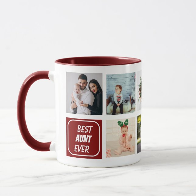 Best Aunt Ever 8 Custom Photo Mug (Left)