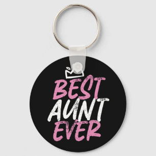 Best Aunt Ever Cute and Funny BAE Auntie Keychain