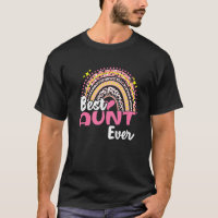 Best Aunt Ever Funny Pink Leopard Rainbow Mothers